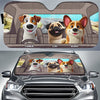 Emmenez-moi partout où vous allez - Pare-soleil personnalisé pour pare-brise de voiture, protection de fenêtre de voiture - Cadeau pour les propriétaires d'animaux et les amoureux des animaux
