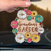 A Grandma's Love Is Like A Garden That Blooms Forever - Family Personalized Custom Car Ornament - Acrylic Custom Shaped - Gift For Mom, Grandma
