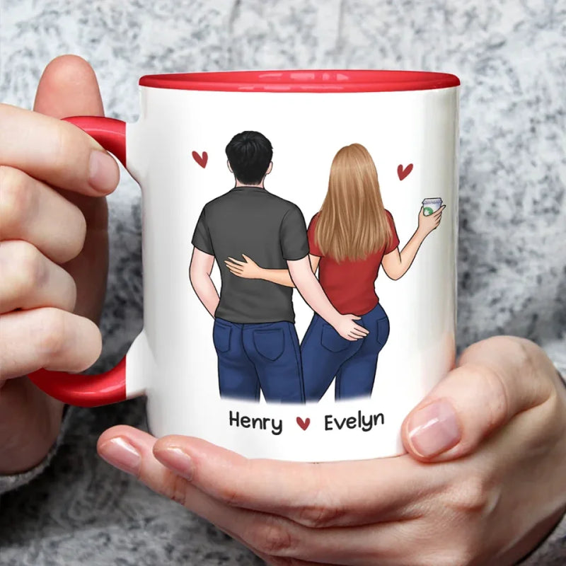 My Ride Or Die - Couple Personalized Custom Accent Mug - Gift For Husband Wife, Anniversary