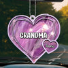 A Mother's Love Endures Through All - Family Personalized Custom Car Ornament - Acrylic Custom Shaped - Gift For Mom, Grandma