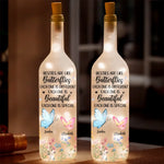 Like Butterflies, We Rise, Transform, And Shine - Bestie Personalized Custom Bottle Lamp - Gift For Best Friends, BFF, Sisters