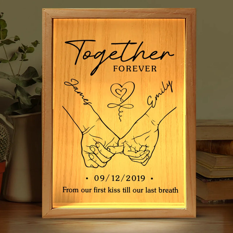 Our Love Is The Greatest Journey Of All - Couple Personalized Custom Frame Light Box - Gift For Husband Wife, Anniversary