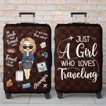 Love Is An Endless Journey - Travel Personalized Custom Luggage Cover - Summer Vacation Gift, Gift For Women, Travel Lovers