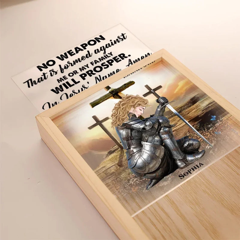 Isaiah 54 17 - Family Personalized Custom Frame Light Box - Gift For Yourself, Best Friends, Siblings, Family Members