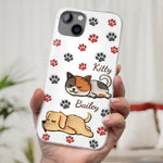 Pawsitively Loved - Dog & Cat Personalized Custom 3D Inflated Effect Printed Clear Phone Case - Gift For Pet Owners, Pet Lovers