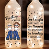 Two Souls, One Unbreakable Bond - Bestie Personalized Custom Bottle Lamp - Gift For Best Friends, BFF, Sisters