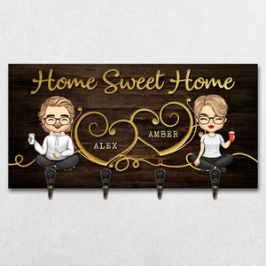 La maison est là où se trouve le cœur - Porte-clés personnalisé pour la décoration intérieure familiale, porte-clés - Cadeau de pendaison de crémaillère pour les membres de la famille, les propriétaires d'animaux et les amoureux des animaux