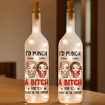 Besties, One Soul In Two Bodies - Bestie Personalized Custom Bottle Lamp - Gift For Best Friends, BFF, Sisters