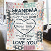 Grandma’s Love Is The Light That Never Fades - Family Personalized Custom Blanket - Gift For Mom, Grandma