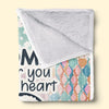 Grandma’s Love Is The Light That Never Fades - Family Personalized Custom Blanket - Gift For Mom, Grandma