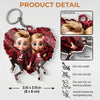 Your Love Is The Sunshine That Makes The Roses In My Heart Bloom - Couple Personalized Custom Shaped Acrylic Keychain - Gift For Husband Wife, Anniversary