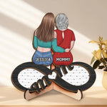 Together, We Create Our Family’s Story - Family Personalized Custom 2-Layered Wooden Plaque With Stand - Gift For Mom