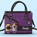 My Pet, My Heart - Dog Personalized Custom Leather Handbag - Gift For Pet Owners, Pet Lovers