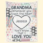 Grandma’s Love Is The Light That Never Fades - Family Personalized Custom Blanket - Gift For Mom, Grandma