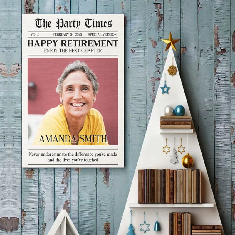 Custom Photo Enjoy The Next Chapter In Life - Personalized Custom Vertical Poster - Appreciation, Retirement Gift For Coworkers, Work Friends, Colleagues, Family Members