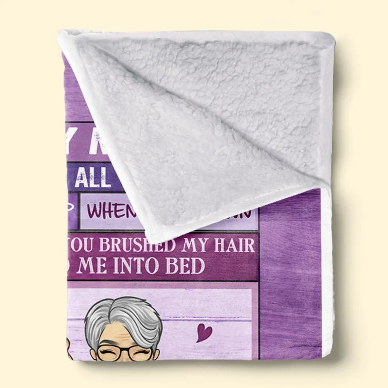 To Me, You're The World - Family Personalized Custom Blanket - Mother's Day, Gift For Mom, Grandma