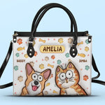 All You Need Is Love And These Pets - Dog & Cat Personalized Custom 3D Inflated Effect Printed Leather Handbag - Gift For Pet Owners, Pet Lovers
