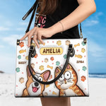 All You Need Is Love And These Pets - Dog & Cat Personalized Custom 3D Inflated Effect Printed Leather Handbag - Gift For Pet Owners, Pet Lovers