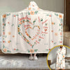Three Generations, One Heart Full Of Love - Family Personalized Custom Snuggle Blanket, Hoodie Blanket - Gift For Mom, Grandma