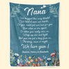 You Can Feel A Hug From Us - Family Personalized Custom Blanket - Gift For Mom, Grandma