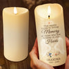 In The Garden Of Memory, We Find Peace - Memorial Personalized Custom LED Candle - Sympathy Gift For Family Members