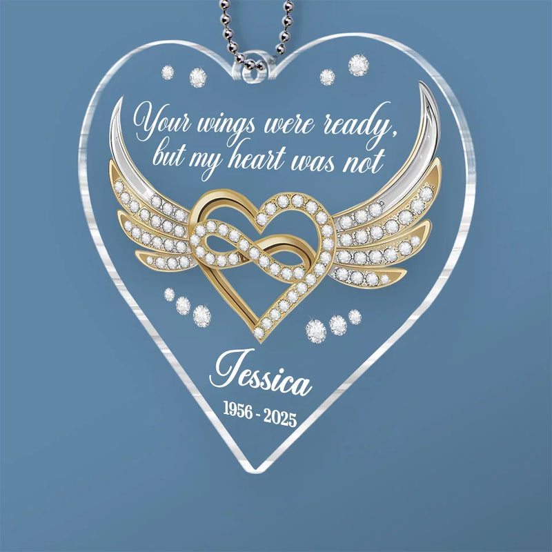 Your Memory Is A Treasure We Hold Dear - Memorial Personalized Custom Car Ornament - Acrylic Custom Shaped - Sympathy Gift For Family Members