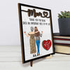 Thank You For Being Such An Important Piece Of My Life - Family Personalized Custom 2-Layered Wooden Plaque With Stand - Gift For Mom