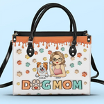 I'm A Fur Mom - Dog & Cat Personalized Custom 3D Inflated Effect Printed Leather Handbag - Gift For Pet Owners, Pet Lovers