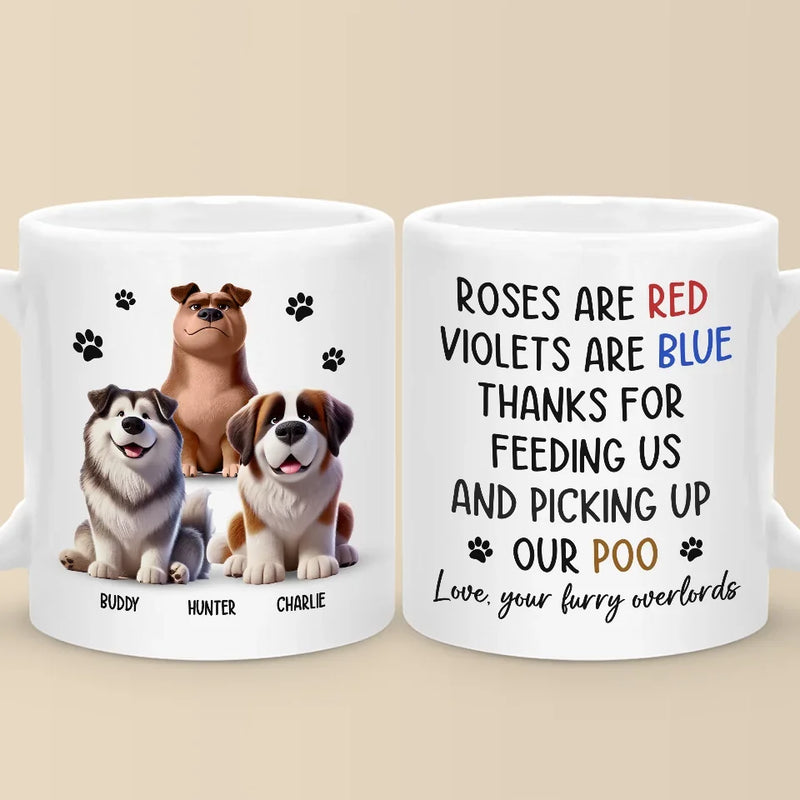 Your Furry Overlords - Dog Personalized Custom Mug - Gift For Pet Owners, Pet Lovers
