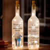 Friends Stop Being Friends And Become Sisters - Bestie Personalized Custom Bottle Lamp - Gift For Best Friends, BFF, Sisters