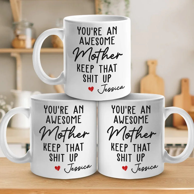 Mom, You’re Proof That Superpowers Are Real - Family Personalized Custom Mug - Gift For Mom