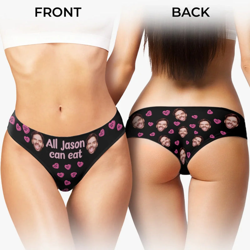 Custom Photo With You, I Am Complete - Couple Personalized Women Briefs - Gift For Husband, Wife, Couple