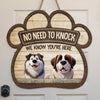 Welcome To Our Home - Dog Personalized Custom Home Decor Wood Sign - House Warming Gift For Pet Owners, Pet Lovers