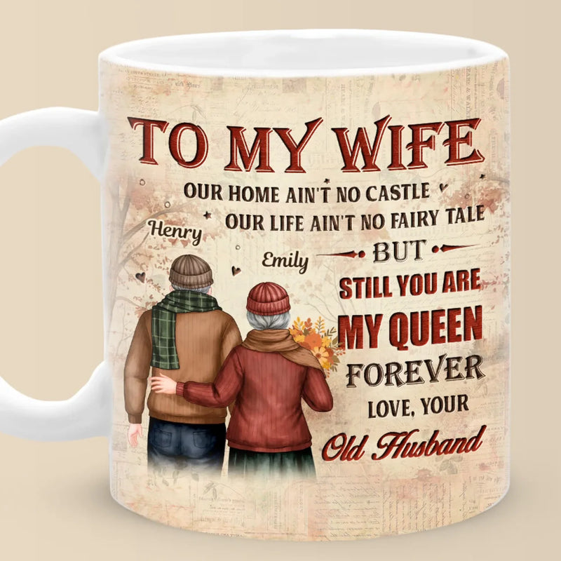 In Your Smile, I Find My Peace - Couple Personalized Custom Mug - Gift For Husband Wife, Anniversary