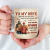 In Your Smile, I Find My Peace - Couple Personalized Custom Mug - Gift For Husband Wife, Anniversary