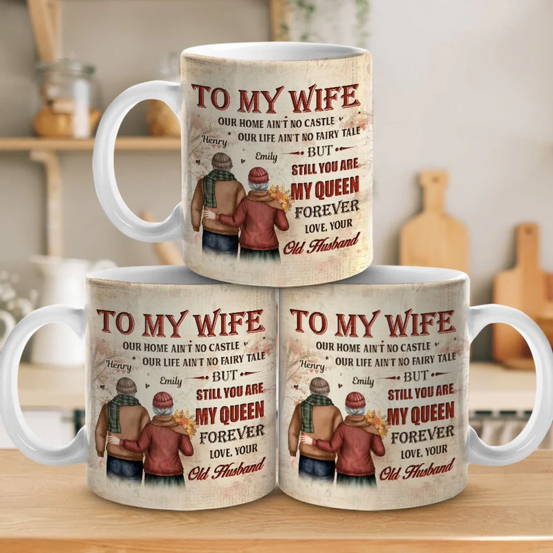 In Your Smile, I Find My Peace - Couple Personalized Custom Mug - Gift For Husband Wife, Anniversary