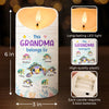 This Grandma Belongs To Grandkids - Family Personalized Custom LED Candle - Gift For Mom, Grandma