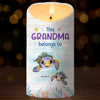This Grandma Belongs To Grandkids - Family Personalized Custom LED Candle - Gift For Mom, Grandma