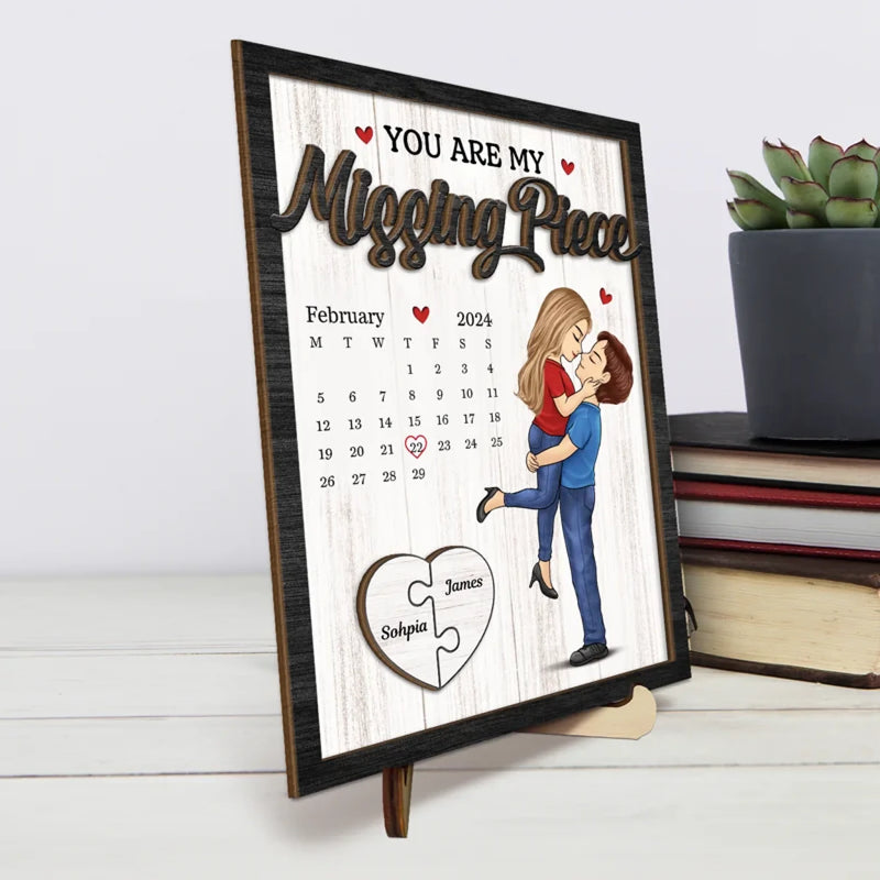 Hold Me Tight, And I'll Never Let Go - Couple Personalized Custom 2-Layered Wooden Plaque With Stand - Gift For Husband Wife, Anniversary