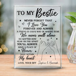 Never Forget That I Love You Forever & Always - Bestie Personalized Custom Rectangle Shaped Acrylic Plaque - Gift For Best Friends, BFF