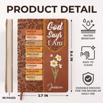 God Says I Am Important - Family Personalized Custom Leather Journal - Gift For Yourself, Best Friends, Siblings, Family Members