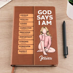 Custom Name Christian Gifts for Women - Personalized Leather Journal