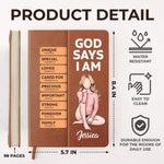 Custom Name Christian Gifts for Women - Personalized Leather Journal