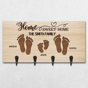 Home Sweet Home, c'est l'endroit idéal pour trouver le bonheur - Porte-clés personnalisé pour la décoration intérieure de la famille - Cadeau de pendaison de crémaillère pour les membres de la famille