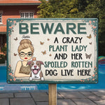 A Crazy Plant Lady - Dog Personalized Custom Home Decor Metal Sign - House Warming Gift For Pet Owners, Pet Lovers