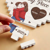 In Your Kiss, I Found My Forever - Couple Personalized Custom Heart Shaped Building Brick Blocks - Gift For Husband Wife, Anniversary