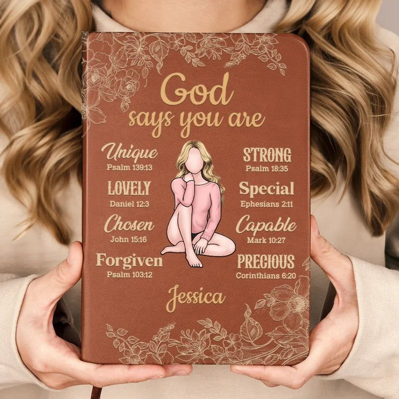 You Are Unique In This World - Family Personalized Custom Leather Journal - Gift For Yourself, Best Friends, Siblings, Family Members