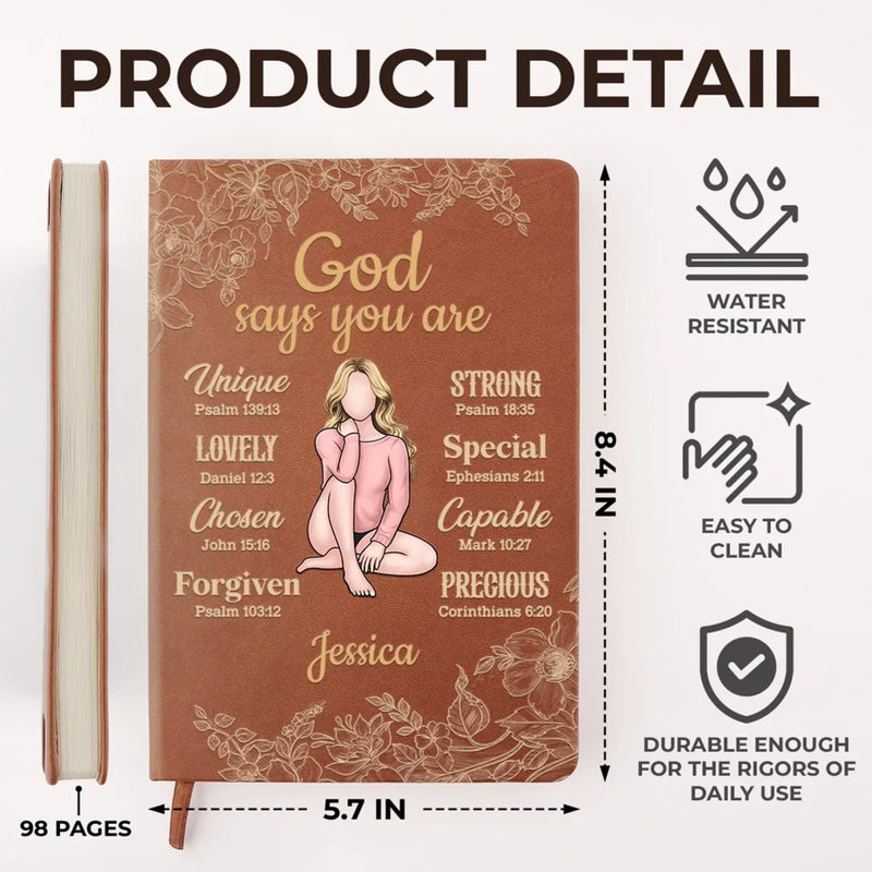 You Are Unique In This World - Family Personalized Custom Leather Journal - Gift For Yourself, Best Friends, Siblings, Family Members