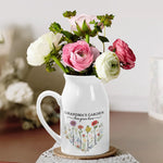 Life Doesn't Come With A Manual, It Comes With A Mother - Family Personalized Custom Home Decor Flower Vase - House Warming Gift For Mom, Grandma