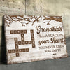 La vie est plus douce avec les petits-enfants - Toile horizontale personnalisée pour la famille - Cadeau pour grand-mère, grand-père, petit-enfant